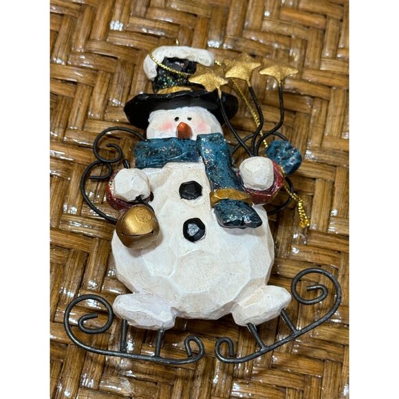 Christmas Rustic Farmhouse Country Snowman Ornaments - Picture 1 of 5